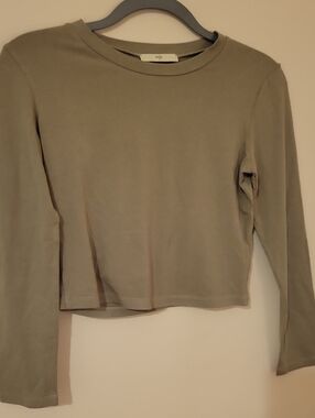#21G Nlt Green Long Sleeve Cropped Tee